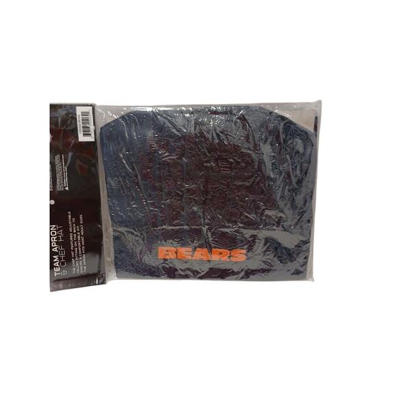 NFL Chef Apron 2pc Set Chicago Bears Football Cook Hat BBQ Dad FatherGift Party - Picture 7 of 8
